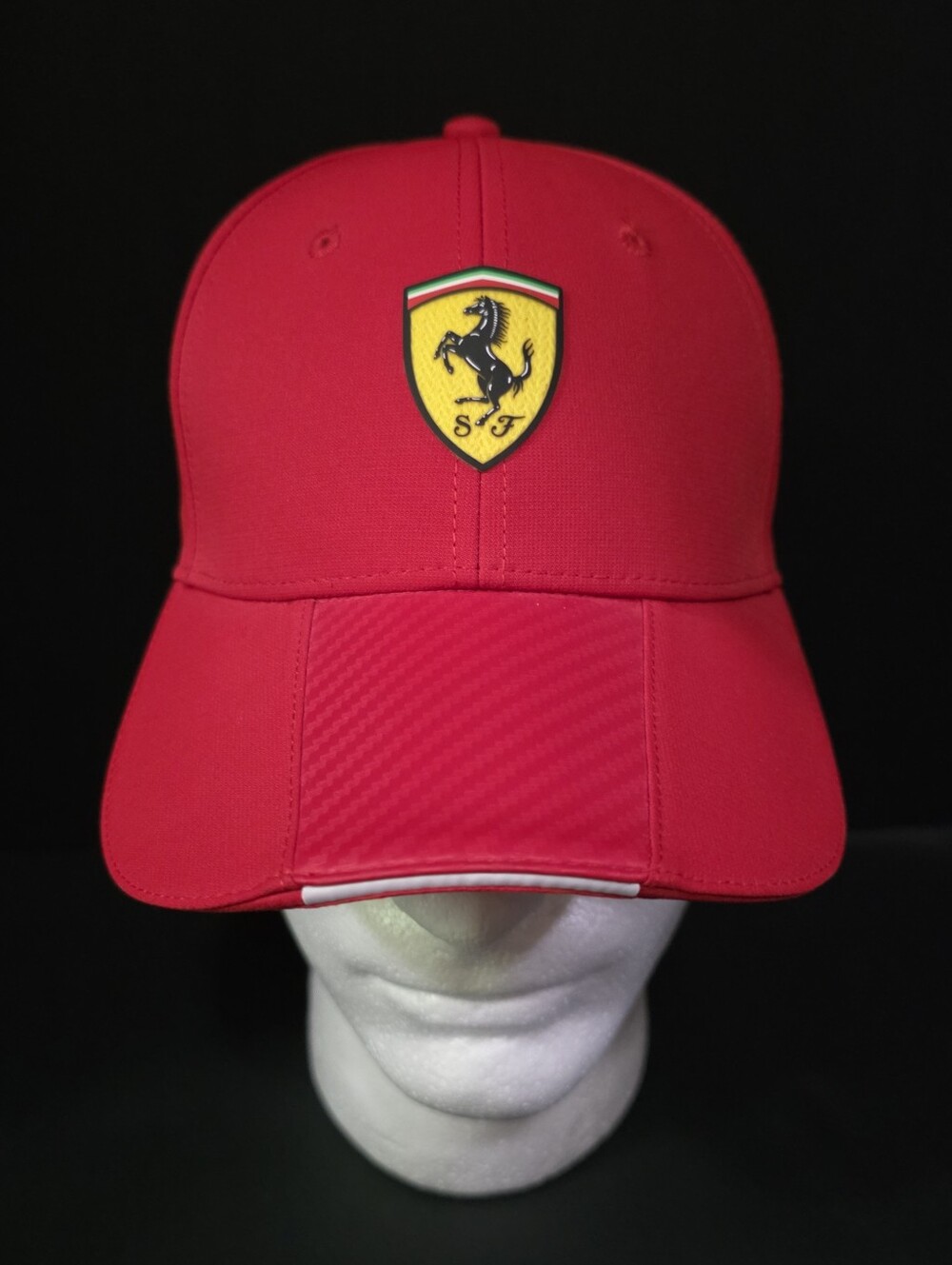 NWT Scuderia Ferrari Scudetto Carbon Strip Adjustable Back Hat